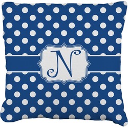Polka Dots Faux-Linen Throw Pillow 18" (Personalized)