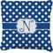 Polka Dots Faux-Linen Throw Pillow 18" (Personalized)