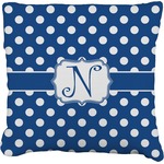 Polka Dots Faux-Linen Throw Pillow 20" (Personalized)