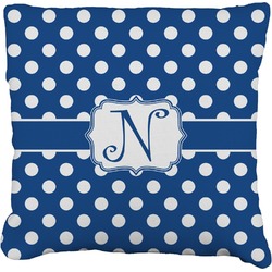 Polka Dots Faux-Linen Throw Pillow 20" (Personalized)