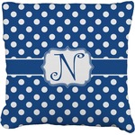 Polka Dots Faux-Linen Throw Pillow 26" (Personalized)