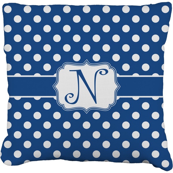 Custom Polka Dots Faux-Linen Throw Pillow 26" (Personalized)