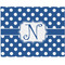 Polka Dots Woven Fabric Placemat - Twill w/ Initial