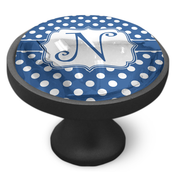 Polka Dots Cabinet Knob - Black - Side