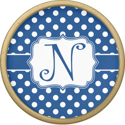 Polka Dots Cabinet Knob - Gold (Personalized)