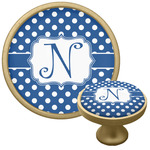 Polka Dots Cabinet Knob - Gold (Personalized)