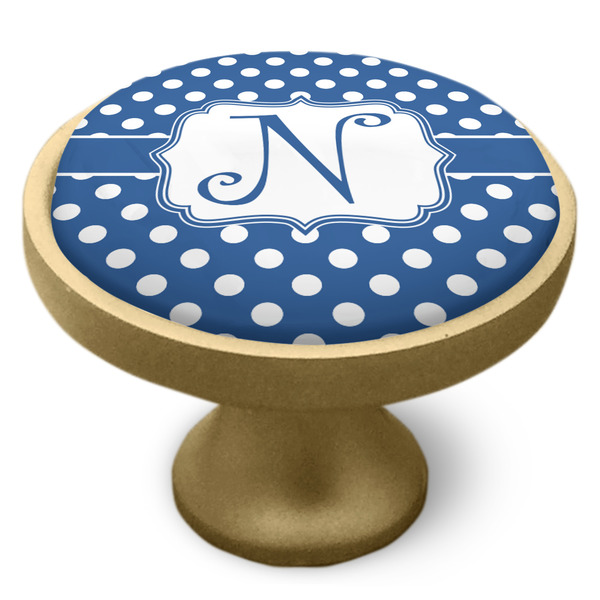 Polka Dots Cabinet Knob - Gold - Side