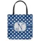 Polka Dots Canvas Tote Bag - Medium - 16"x16" (Personalized)