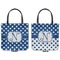 Polka Dots Canvas Tote - Front and Back