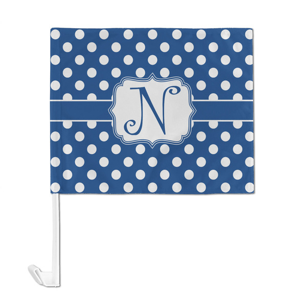Polka Dots Car Flag - Large - FRONT