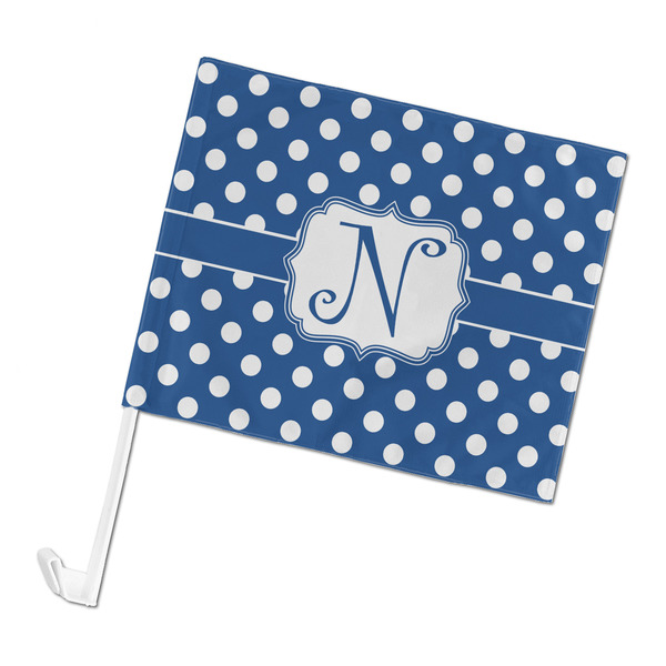 Custom Polka Dots Car Flag - Large (Personalized)