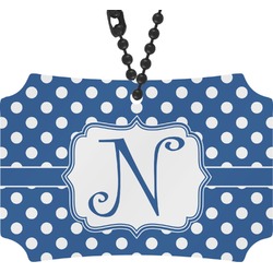 Polka Dots Rear View Mirror Ornament (Personalized)