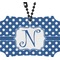 Polka Dots Rear View Mirror Ornament (Personalized)