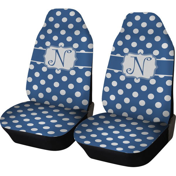 Custom Polka Dots Car Seat Covers (Set of Two) (Personalized)