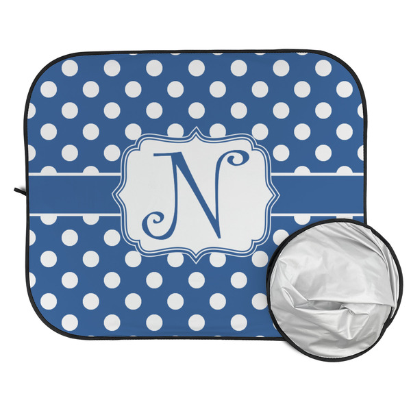 Polka Dots Car Sun Shades - FOLDED & UNFOLDED