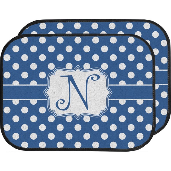 Custom Polka Dots Car Floor Mats (Back Seat) (Personalized)