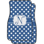 Polka Dots Car Floor Mats (Front Seat) (Personalized)