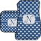 Polka Dots Car Floor Mats Set - 2 Front & 2 Back (Personalized)