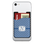 Polka Dots 2-in-1 Cell Phone Credit Card Holder & Screen Cleaner (Personalized)
