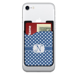 Polka Dots 2-in-1 Cell Phone Credit Card Holder & Screen Cleaner (Personalized)