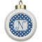 Polka Dots Ceramic Ball Ornament (Personalized)