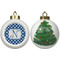 Polka Dots Ceramic Christmas Ornament - X-Mas Tree (APPROVAL)
