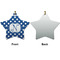 Polka Dots Ceramic Flat Ornament - Star Front & Back (APPROVAL)