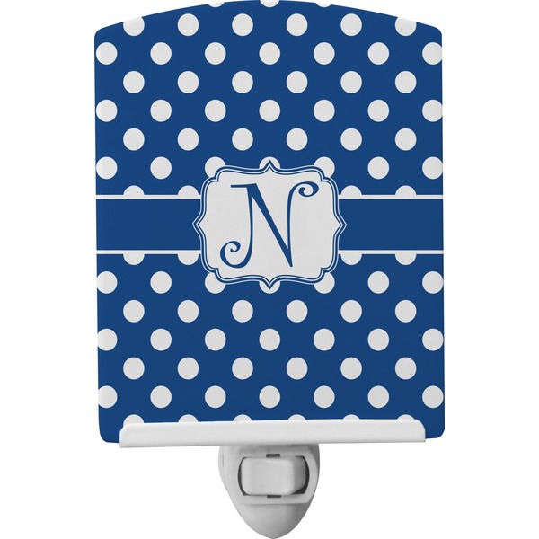 Custom Polka Dots Ceramic Night Light (Personalized)