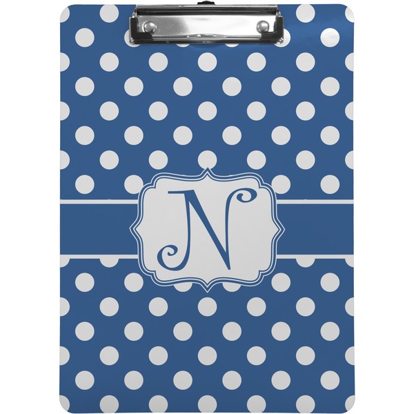 Custom Polka Dots Clipboard (Letter Size) (Personalized)