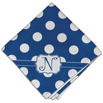 Polka Dots Cloth Dinner Napkin - Single w/ Initial