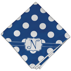 Polka Dots Cloth Dinner Napkin - Single w/ Initial