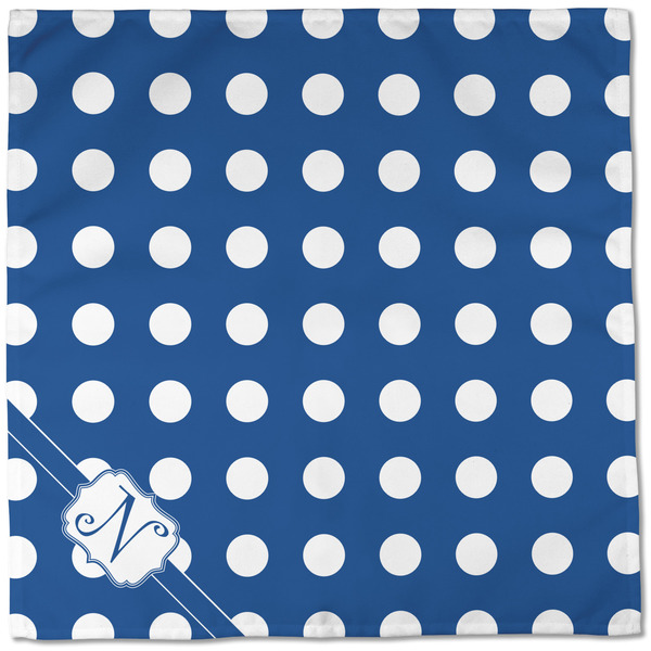 Polka Dots Cloth Napkins - Personalized Dinner (Full Open)