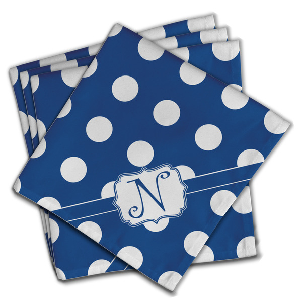 Custom Polka Dots Cloth Napkins (Set of 4) (Personalized)