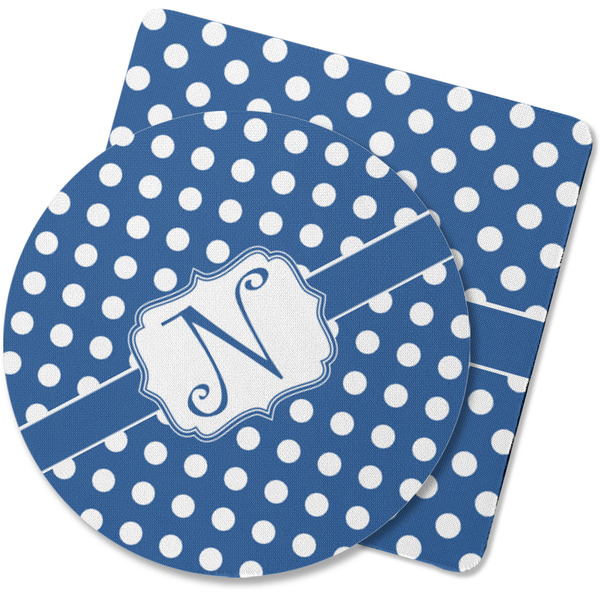 Custom Polka Dots Rubber Backed Coaster (Personalized)