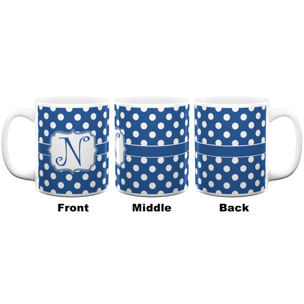 Polka Dots Coffee Mug - 11 oz - White APPROVAL