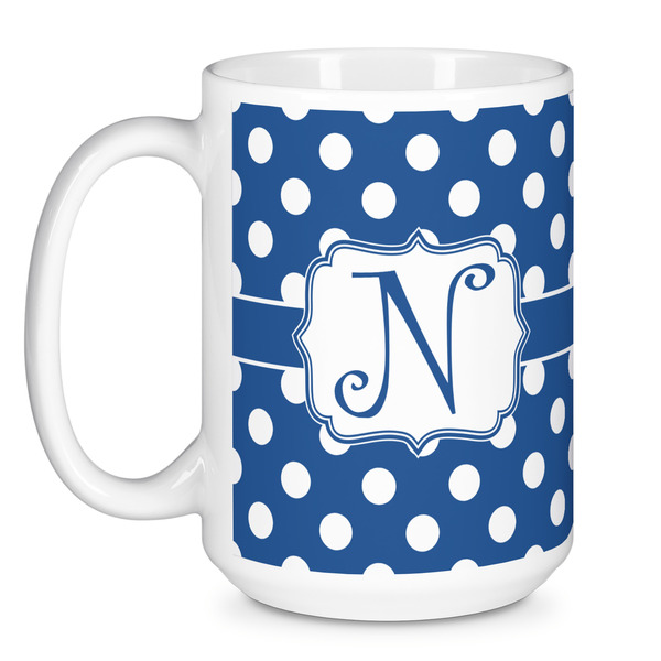 Polka Dots Coffee Mug - 15 oz - White