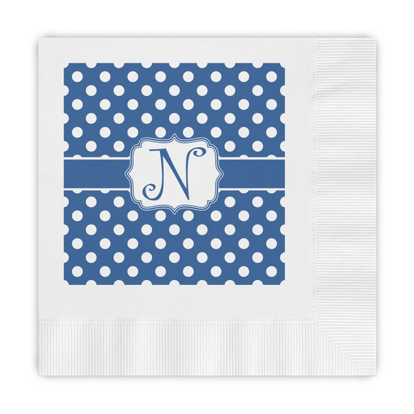 Custom Polka Dots Embossed Decorative Napkins (Personalized)