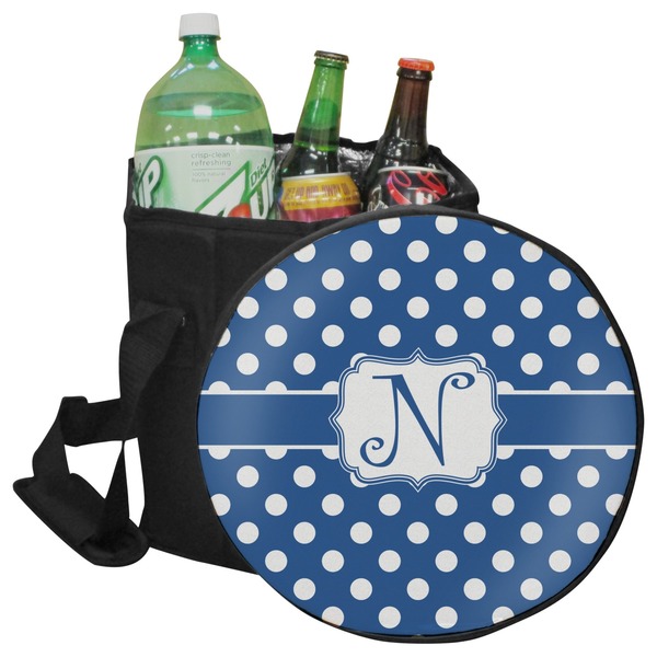Custom Polka Dots Collapsible Cooler & Seat (Personalized)