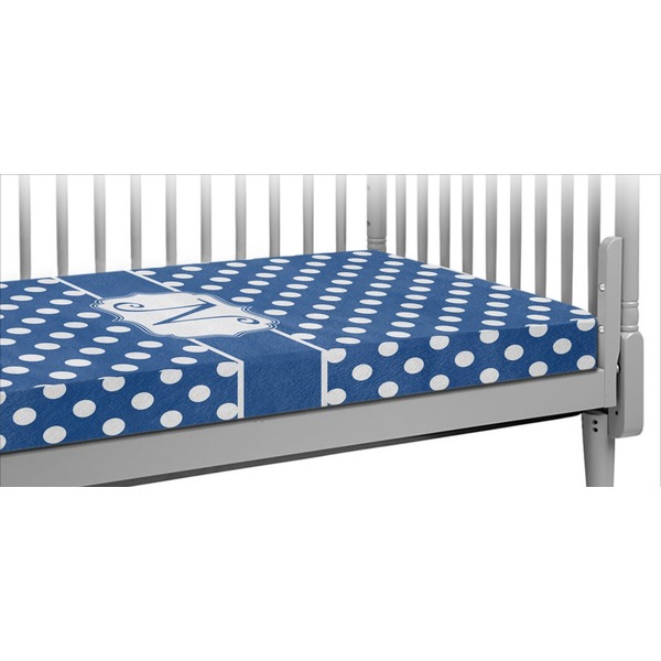 Custom Polka Dots Crib Fitted Sheet (Personalized)