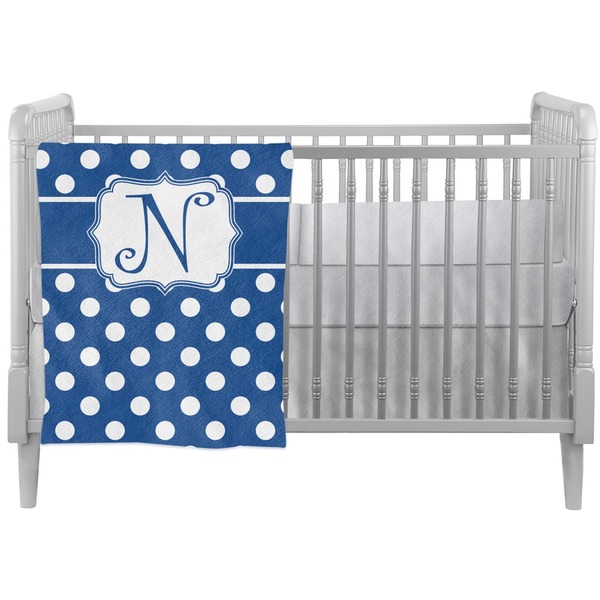Custom Polka Dots Crib Comforter / Quilt (Personalized)