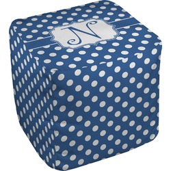 Polka Dots Cube Pouf Ottoman - 13" (Personalized)