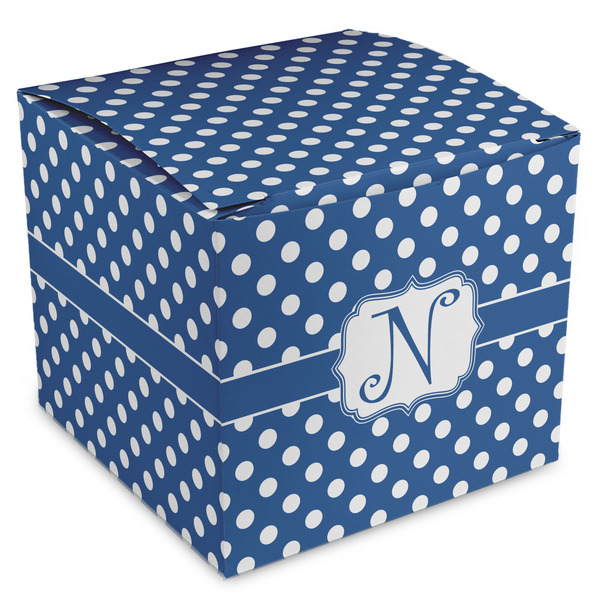 Custom Polka Dots Cube Favor Gift Boxes (Personalized)