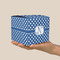 Polka Dots Cube Favor Gift Box - On Hand - Scale View