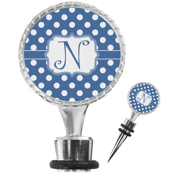 Custom Polka Dots Wine Bottle Stopper (Personalized)