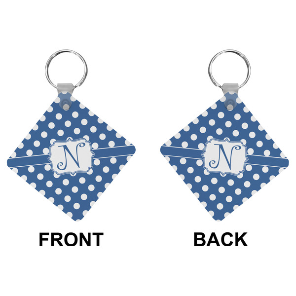 Polka Dots Diamond Keychain (Front + Back)