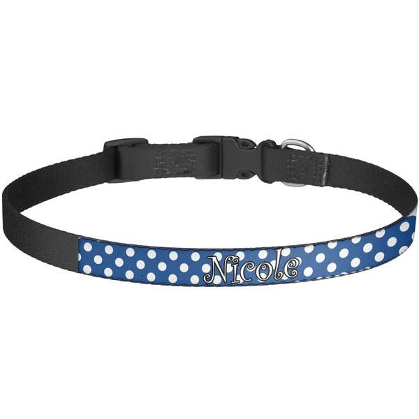 Custom Polka Dots Dog Collar - Large (Personalized)