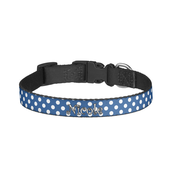 Custom Polka Dots Dog Collar - Small (Personalized)