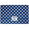 Polka Dots Dog Food Mat w/ Initial