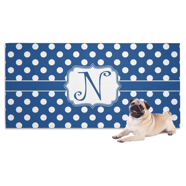 Custom Polka Dots Dog Towel (Personalized)