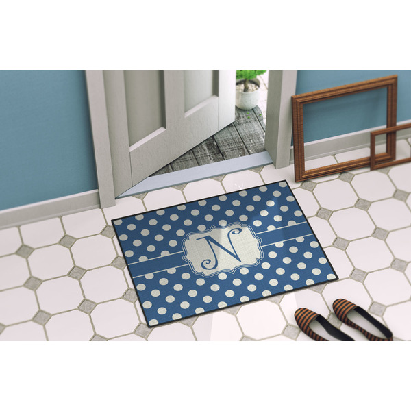 Polka Dots Door Mat Lifestyle